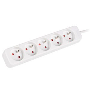 Lanberg Cable Power Strip, 5X French Outlets Quality-Grade Copper, 1.5 m | PS0-05E-0150-W