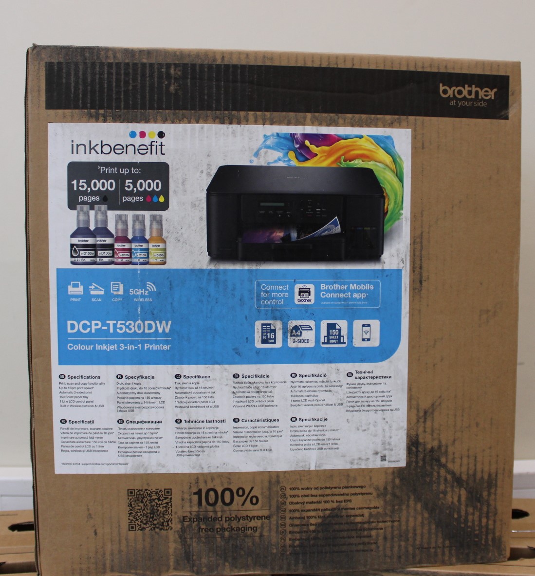 SALE OUT. Brother DCP-T530DW 3-in-1 Wireless Inkjet Printer | Brother DCP-T530DW | Inkjet | Colour | A4 | Wi-Fi | Black | DAMAGED PACKAGING