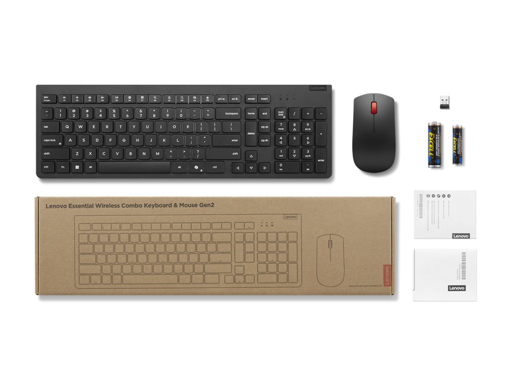 Lenovo Essential Wireless Combo Keyboard & Mouse Gen2 | Keyboard and Mouse Set | Wireless | Mouse included | Lithuanian | Black - Image 4