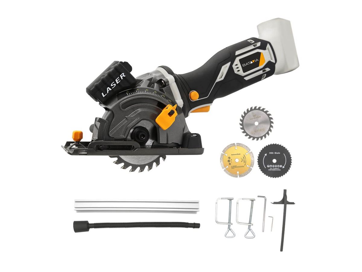 Batavia B.V. 18V Cordless Mini Circular Saw 89mm, Without Battery and Charger - Image 8