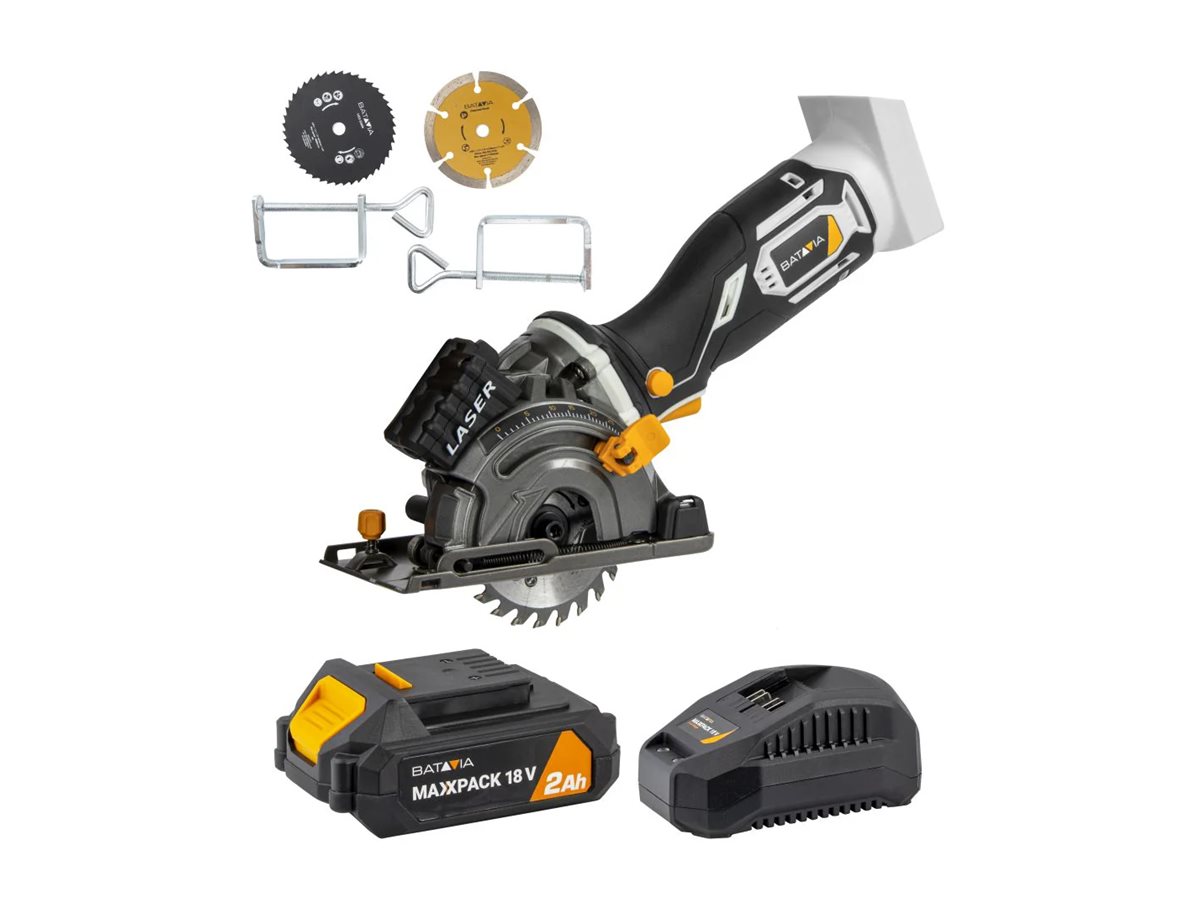 Batavia B.V. 18V Cordless Mini Circular Saw 89mm, Without Battery and Charger - Image 5