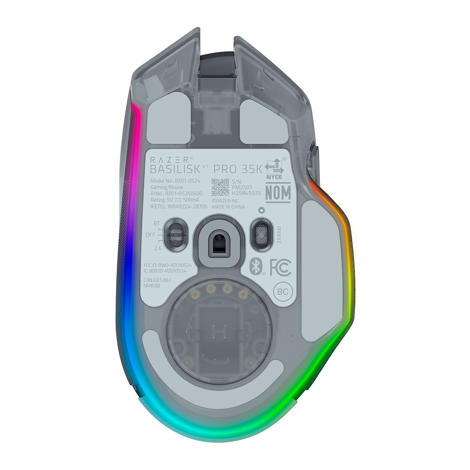 Razer Gaming Mouse | Basilisk V3 Pro 35K | Wireless | Phantom White Edition - Image 4