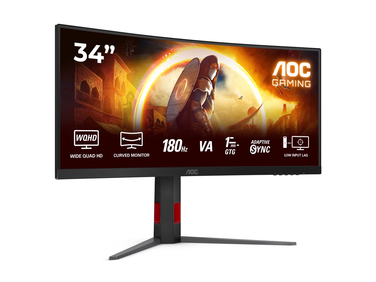 AOC | CU34G4 | 34 " | Fast VA | UWQHD | 21:9 | 180 Hz | 1 ms | 3440 x 1440 pixels | 300 cd/m² | HDMI ports quantity 2 | Black - Image 39