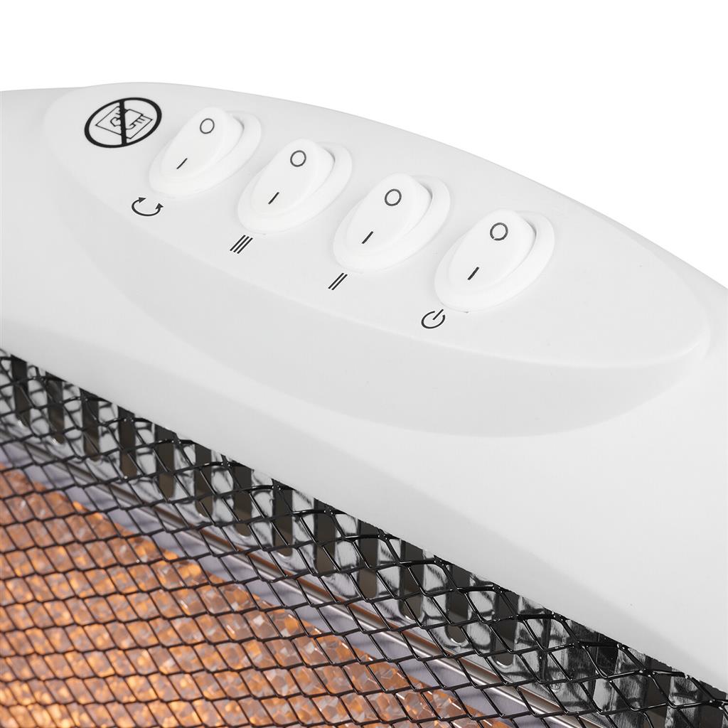 Tristar Heater | KA-5129 | Radiant heater | 1200 W | Suitable for rooms up to 38 m³ | Suitable for rooms up to 15 m² | Grey | IP00 - Image 3