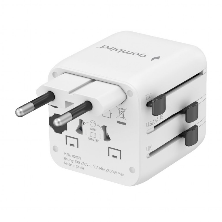 Gembird Universal travel power adapter | TPA-INT-01-W | Travel adapter - Image 3