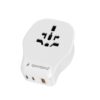 Gembird Universal travel power adapter, 20 W | TPA-1A2C20-02-W