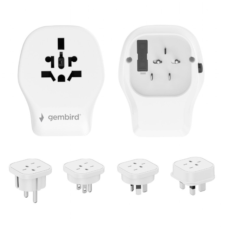 Gembird Universal travel power adapter, 20 W | TPA-1A2C20-02-W - Image 2