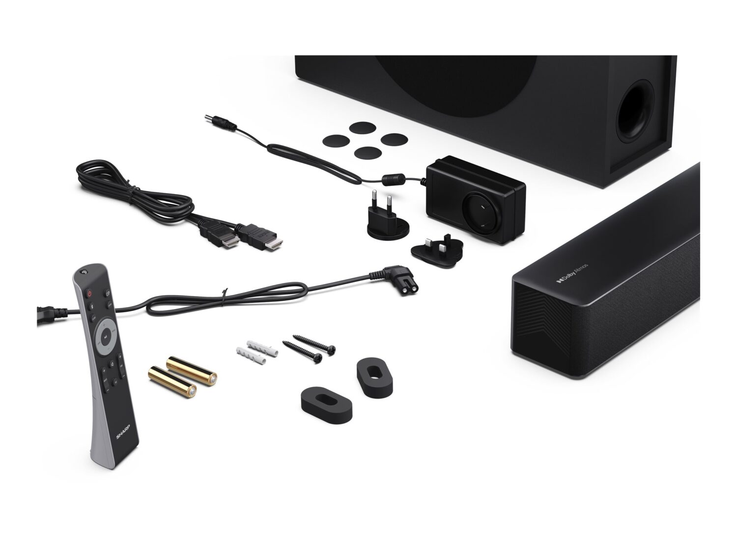 Sharp 2.1 Dolby Atmos/DTS Virtual:X Soundbar with Slim Wireless Subwoofer | HT-SBW310 | 330 W | Bluetooth | Black | Wireless connection - Image 21