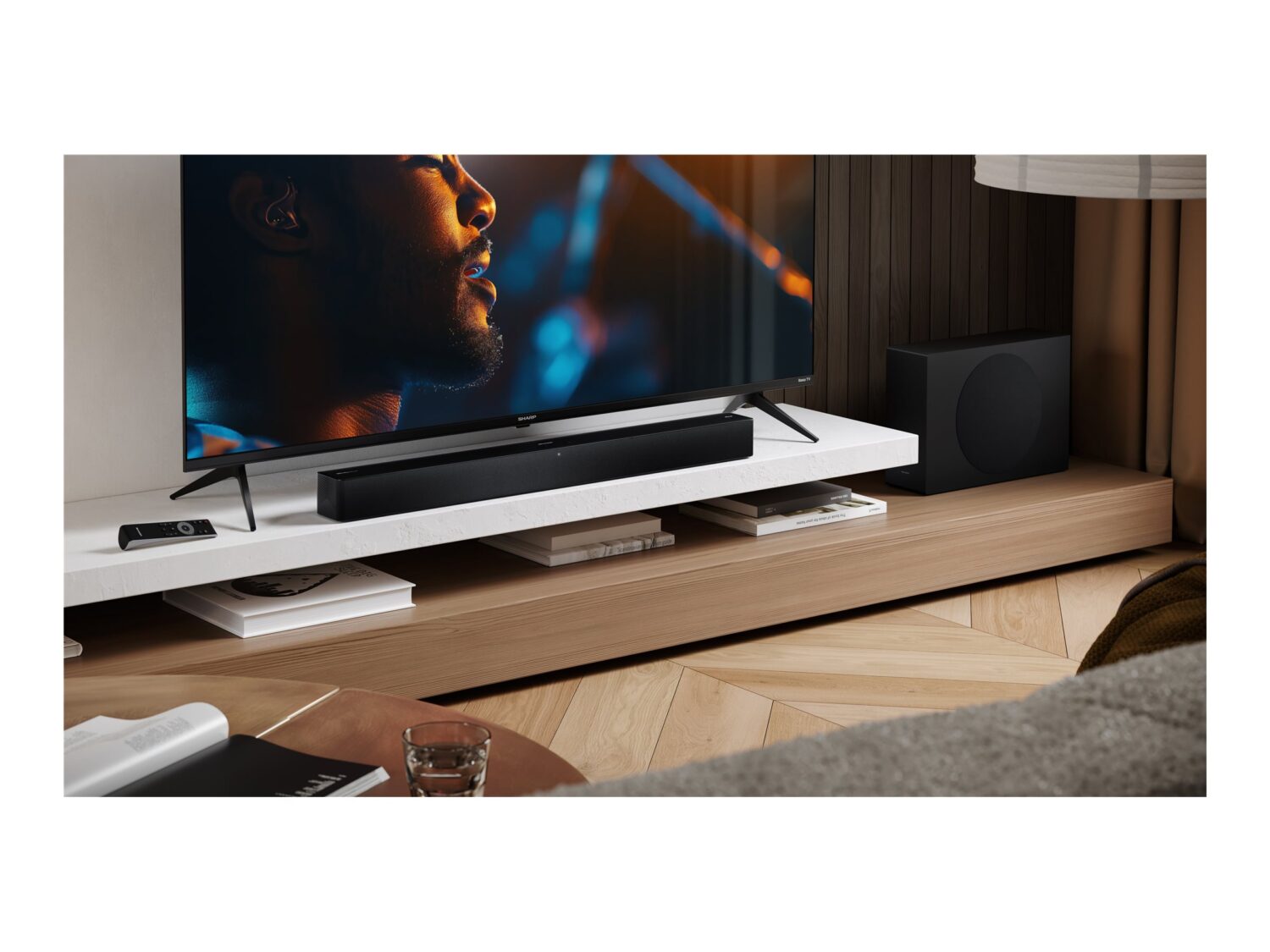 Sharp 2.1 Dolby Atmos/DTS Virtual:X Soundbar with Slim Wireless Subwoofer | HT-SBW310 | 330 W | Bluetooth | Black | Wireless connection - Image 19