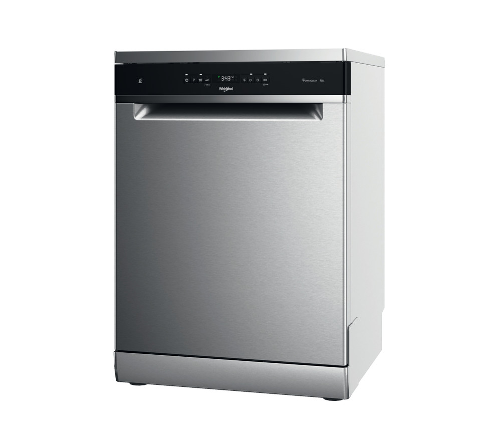 Whirlpool Dishwasher | WFO 3T133 P 6.5 X | Freestanding | Width 60 cm | Number of place settings 14 | Number of programs 10 | Energy efficiency class D | Display | Stainless steel