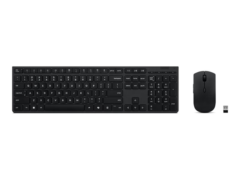 Lenovo Professional Wireless Rechargeable Combo Keyboard and Mouse | Keyboard and Mouse Set | Wireless | Mouse included | Estonian | Bluetooth | Grey