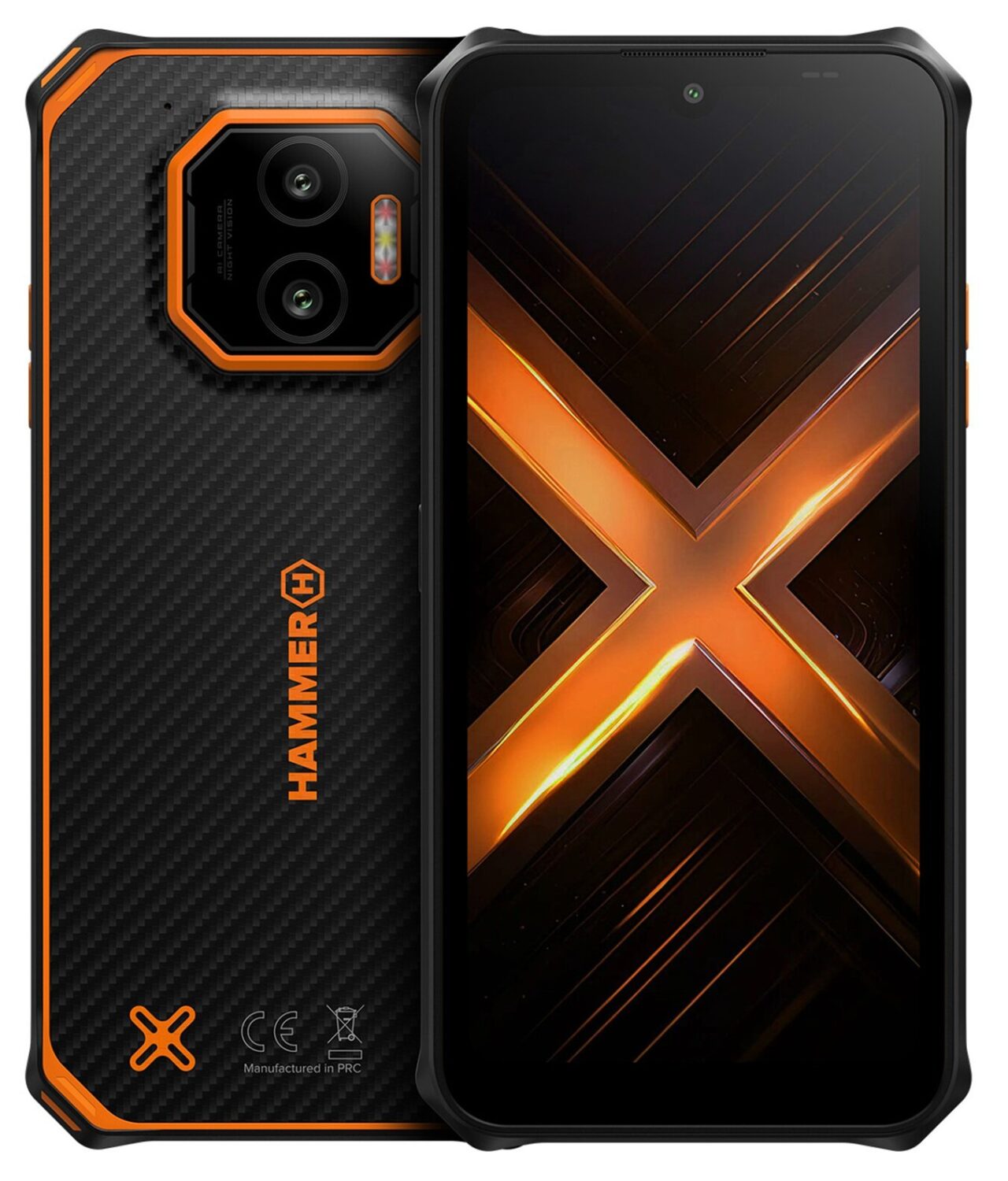 Hammer Energy X2 | Orange | 6.1 " | IPS | 1560 x 720 pixels | Mediatek | Internal RAM 6 GB | 128 GB | Dual SIM | 4G | Main camera resolution 50 MP | Android | 15 | 5000 mAh - Image 2