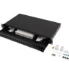 Lanberg Rackmount 19" 1U Fiber Patch panel 24xSC Simplex/24XLC Duplex Black with Accessories | FOP1-24SS-LDB