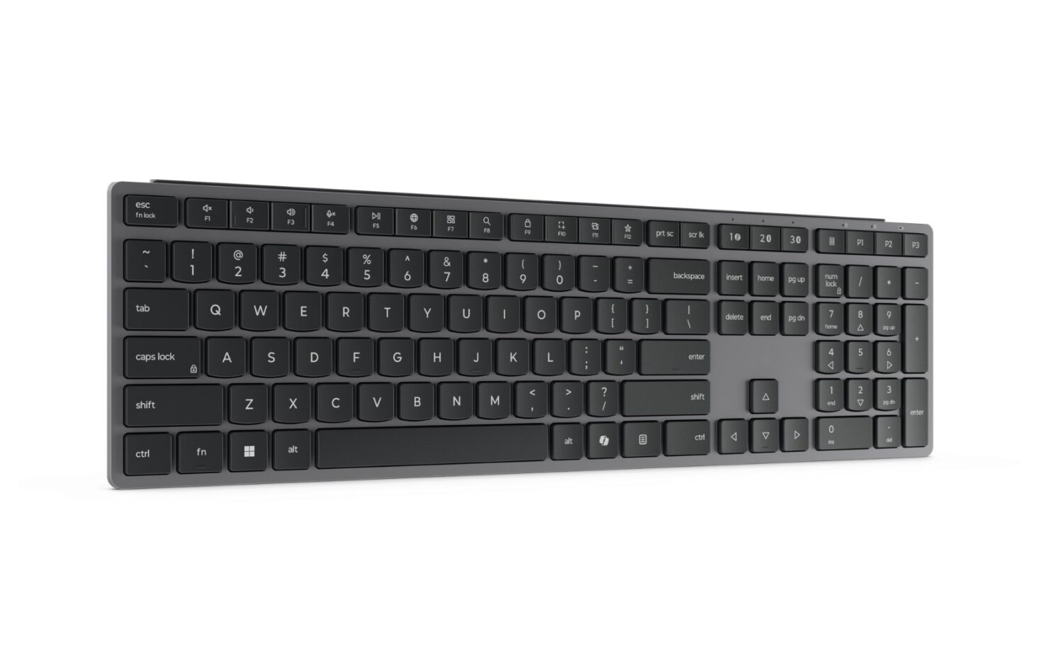 Lenovo Accessories 700 Modern Multi-Device Wireless Keyboard-US English | Lenovo 700 Modern Multi-Device Wireless Keyboard-US English | Multi-Device keyboard | Wireless + Bluetooth | Batteries included | EN | Bluetooth | Luna Grey | Wireless | Numeric keypad | Wireless connection - Image 2