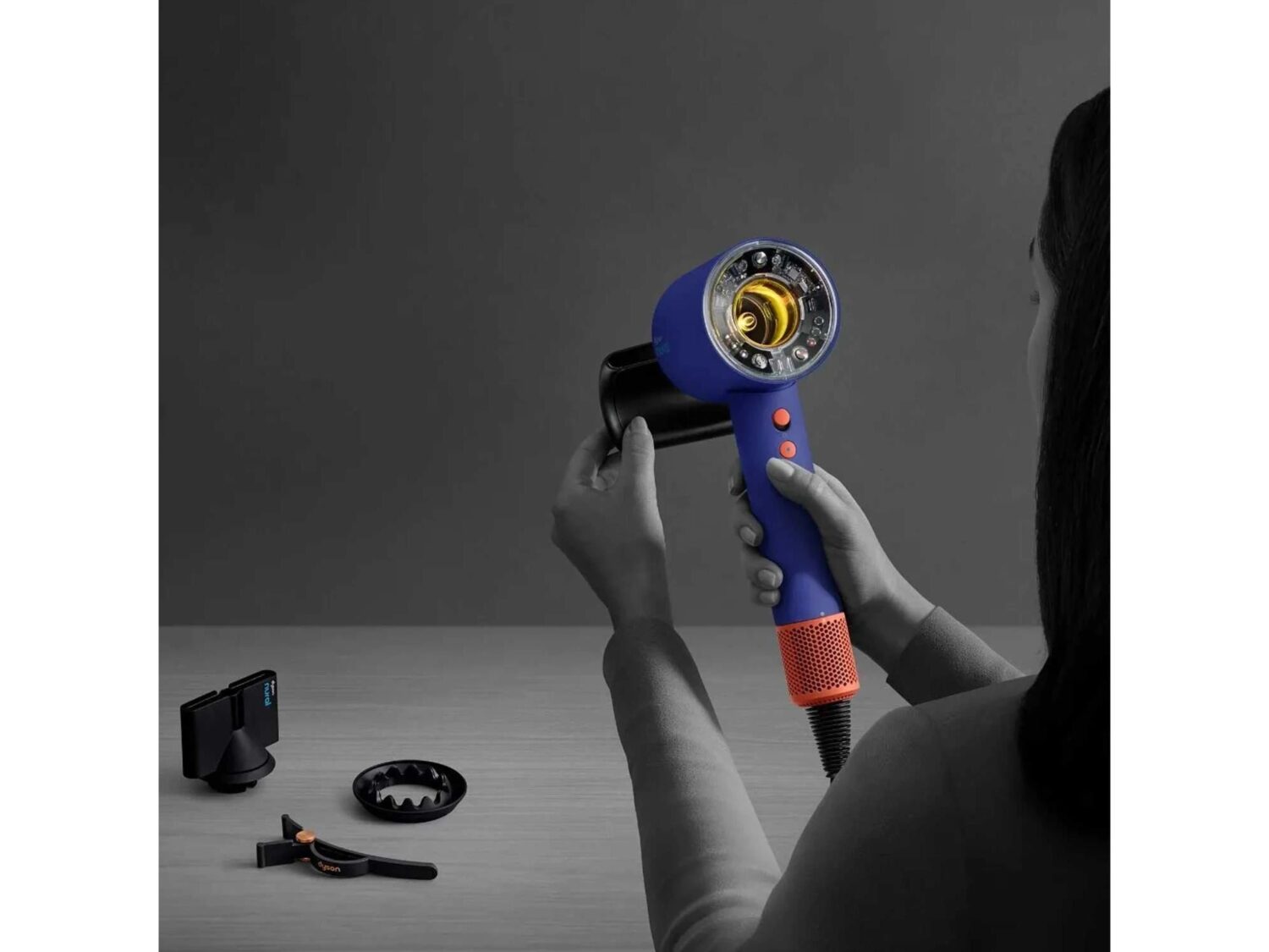 Dyson Hair Dryer | HD16 Supersonic Nural | 1600 W | Number of temperature settings 4 | Ionic function | Diffuser nozzle | Vinca Blue/Topaz - Image 4