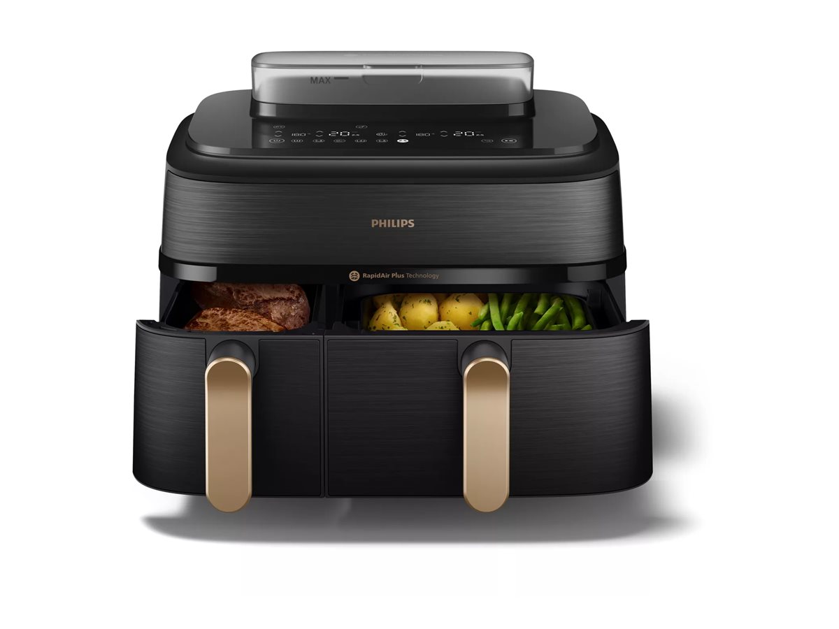 Philips Dual Steam Air Fryer | NA552/00 5000 Series | Power 2750 W | Capacity 9 L | RapidAir Plus | Black - Image 2