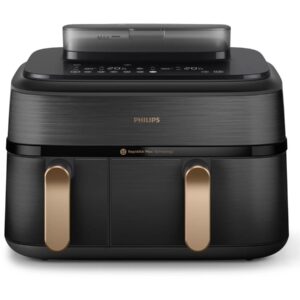 Philips Dual Steam Air Fryer | NA552/00 5000 Series | Power 2750 W | Capacity 9 L | RapidAir Plus | Black