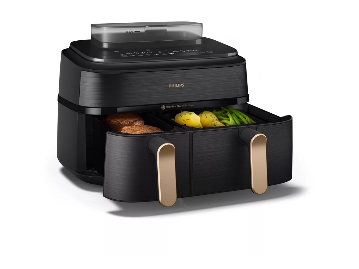 Philips Dual Steam Air Fryer | NA552/00 5000 Series | Power 2750 W | Capacity 9 L | RapidAir Plus | Black - Image 3