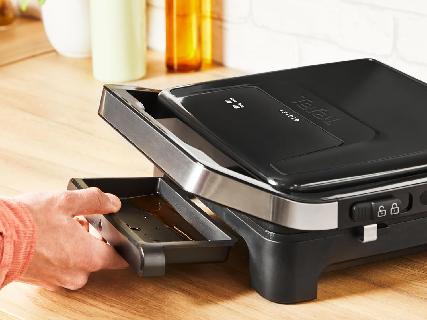 TEFAL Contact and Panini Grill | GC271810 Inicio Classic 2in1 | Grill | 2000 W | Black - Image 4