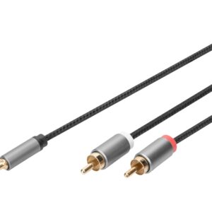 Digitus Audio adapter cable, 3.5 mm stereo jack to RCA | DB-510330-010-S