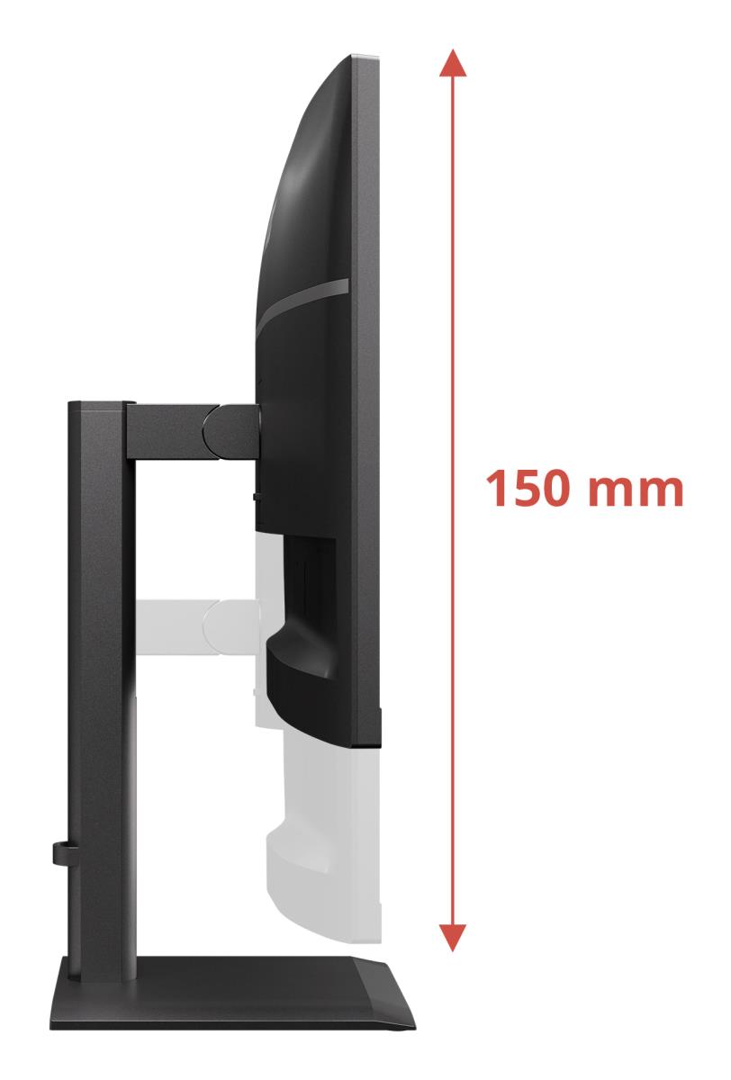 AOC U27E4CV | 27 " | IPS | UHD | 16:9 | 60 Hz | 4 ms | 3840 x 2160 pixels | 400 cd/m² | HDMI ports quantity 2 | Black - Image 5