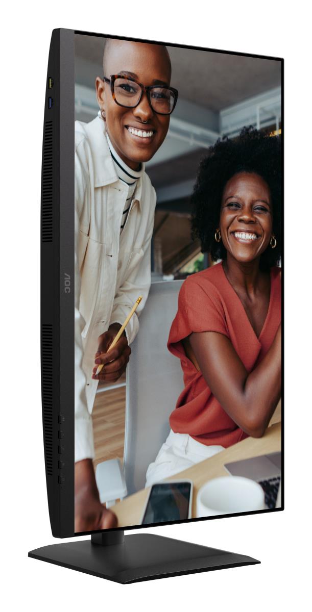 AOC U27E4CV | 27 " | IPS | UHD | 16:9 | 60 Hz | 4 ms | 3840 x 2160 pixels | 400 cd/m² | HDMI ports quantity 2 | Black - Image 4