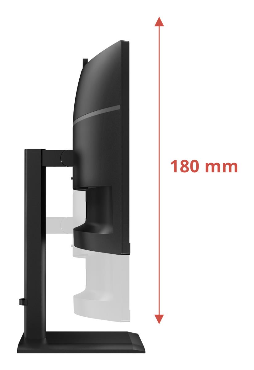 AOC CU34E4CW | 34 " | VA | UWQHD | 120 Hz | 4 ms | 3440 x 1440 pixels | 350 cd/m² | HDMI ports quantity 2 | Black - Image 2