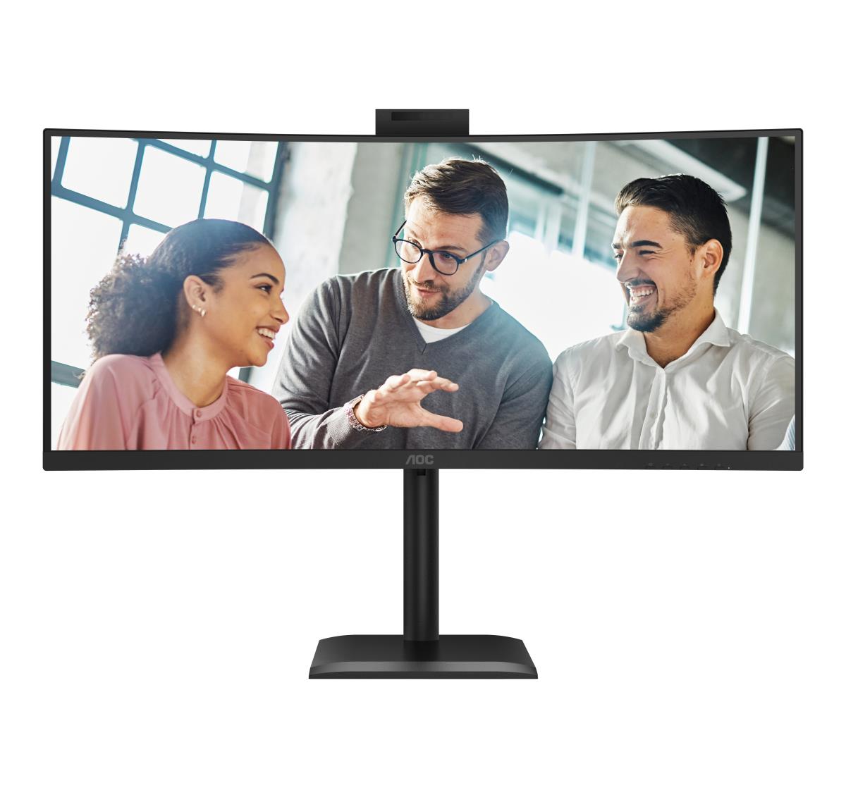 AOC CU34E4CW | 34 " | VA | UWQHD | 120 Hz | 4 ms | 3440 x 1440 pixels | 350 cd/m² | HDMI ports quantity 2 | Black - Image 4