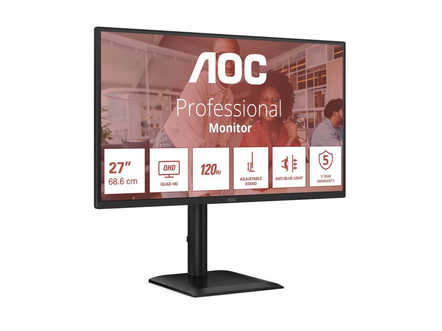 AOC Q27E4CV | 27 " | IPS | QHD | 16:9 | 120 Hz | 4 ms | 2560 x 1440 pixels | 350 cd/m² | HDMI ports quantity 1 | Black - Image 14
