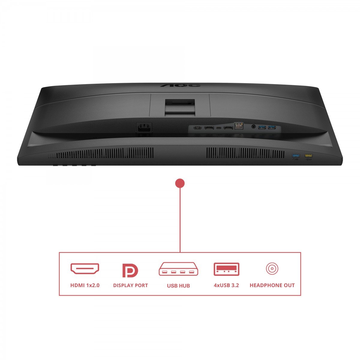 AOC Q27E4CV | 27 " | IPS | QHD | 16:9 | 120 Hz | 4 ms | 2560 x 1440 pixels | 350 cd/m² | HDMI ports quantity 1 | Black - Image 7