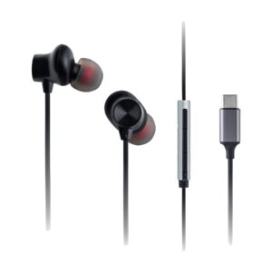 Panasonic RP-TCM225DEK USB-C Wired Earphones, In-Ear with Built-in Mic, Black | Panasonic