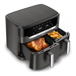 TEFAL | Air Fryer | EY942HE0 Easy Fry Dual XXL | Power 2700 W | Capacity 11 L | Black