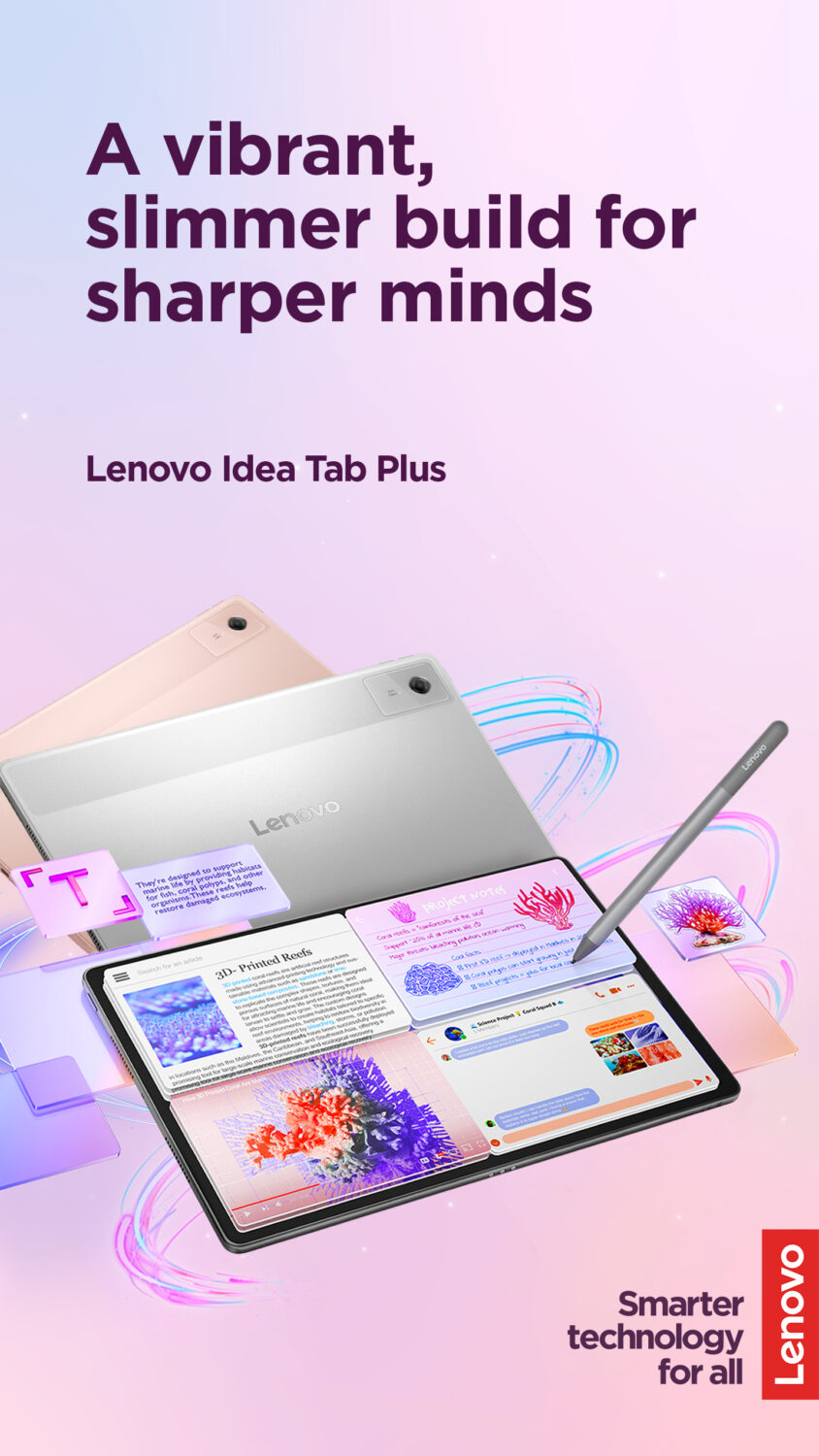 Lenovo Idea Tab Plus 12.1 2.5K MediaTek Dimensity 6400/12GB/256GB/ARM Mali-G57/Android 15/Luna Grey/5G/2Y Warranty | Lenovo Idea Tab Plus 5G LTE (w/o power adapter) | ZAGF0156SE | 12.1 " | Luna Grey | IPS | 2560x1600 pixels | MediaTek | MediaTek Dimensity 6400 | 12 GB | Soldered LPDDR4x | 256 GB | 3G | 4G | 5G | Wi-Fi | Front camera | 13 MP | Rear camera | 8 MP | Bluetooth | 5.2 | Android | 15 (OS upgrades until Android 17 and 4 years security patches) | Warranty 24 month(s) | Lenovo Tab Pen, USB-A to USB-C cable, Manual - Image 23
