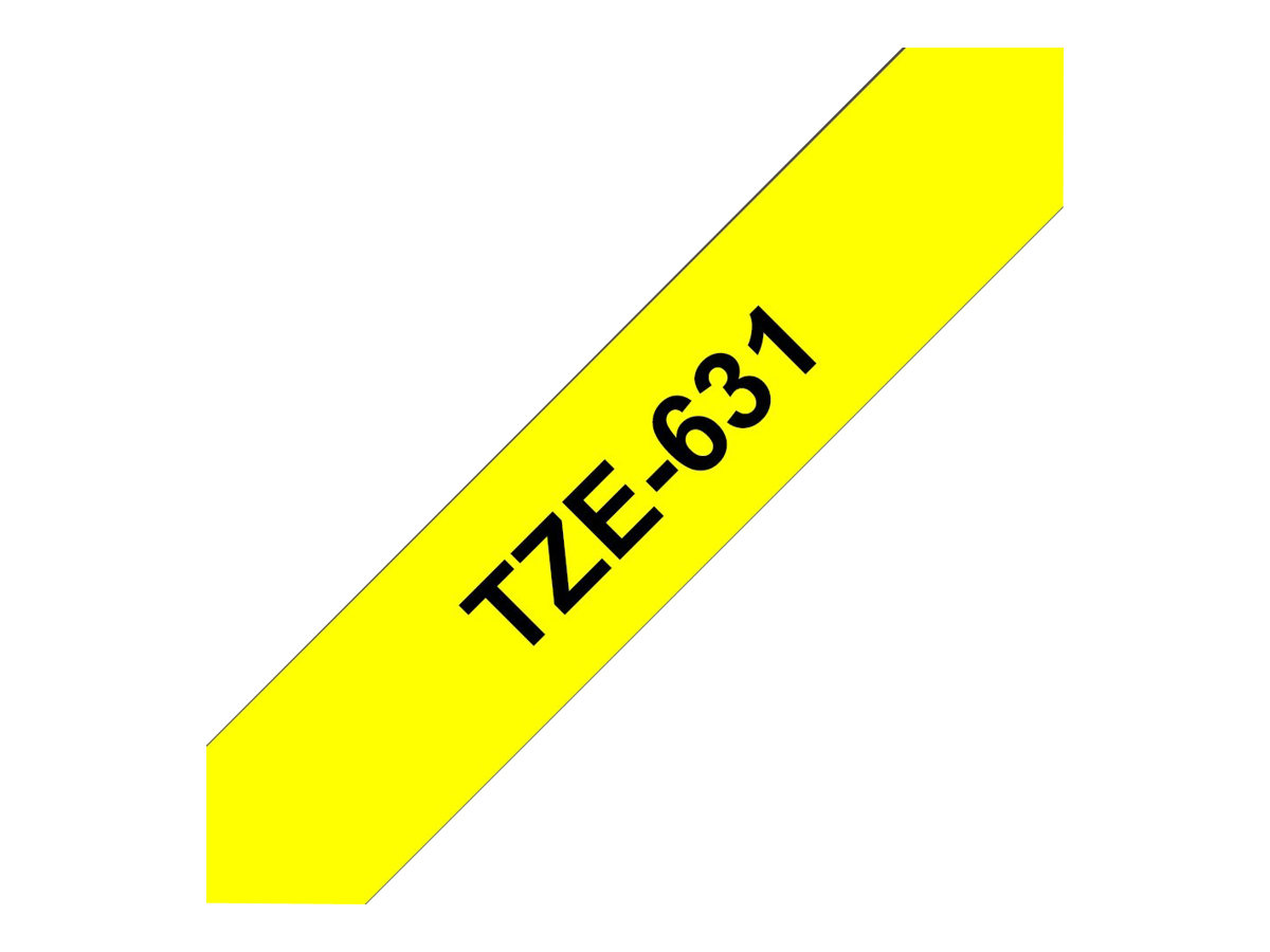 Brother | TZe-631 Laminated Tape | Black on Yellow | TZe | 8 m | 1.2 cm - Image 9