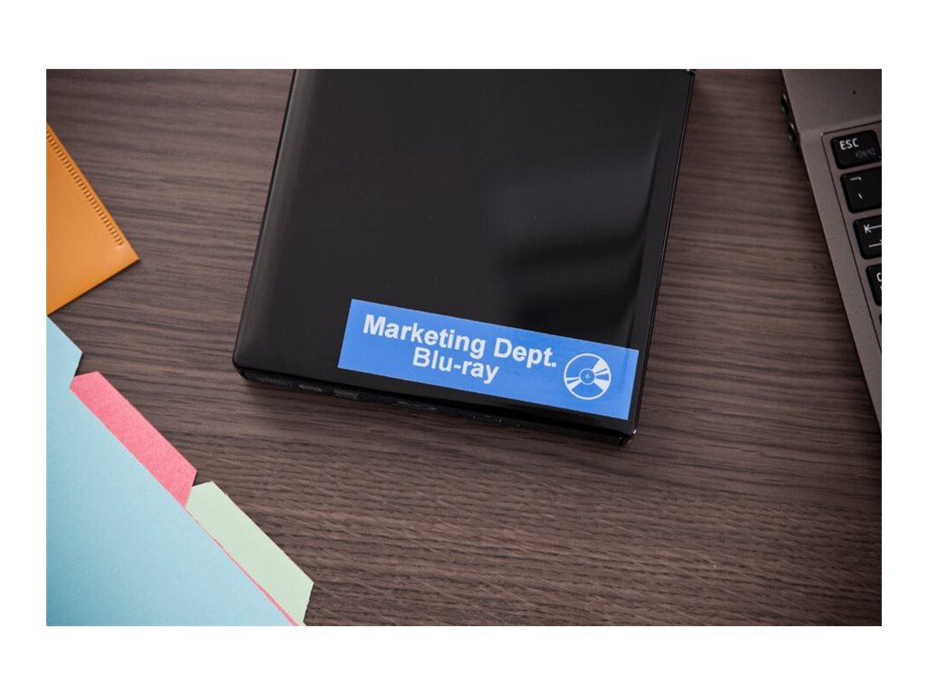 Brother | TZe-555 Laminated tape | White On Blue | TZe | 8 m | 2.4 cm - Image 9