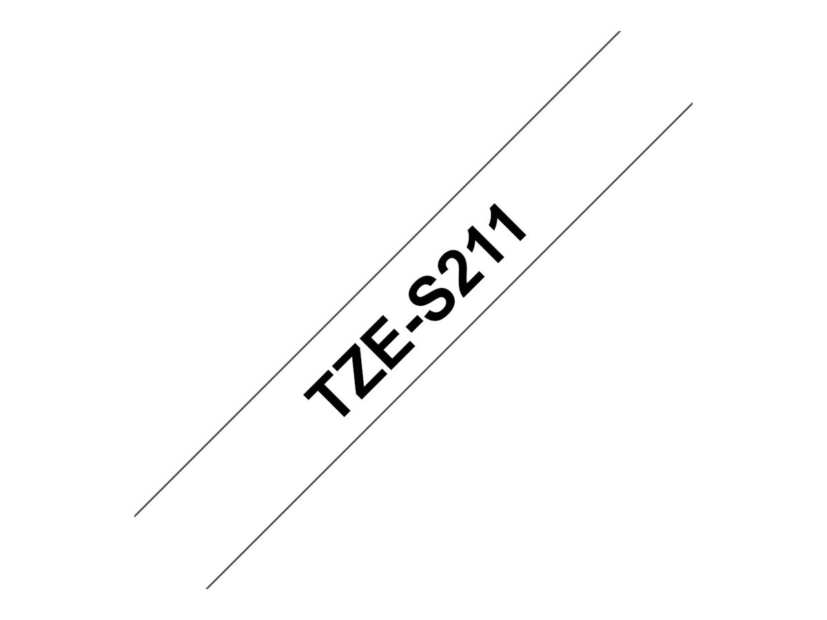 Brother | TZe-S211 Strong Adhesive Laminated Tape | Black on White | TZe | 8 m | 6 cm - Image 17