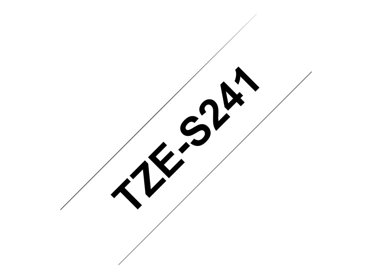 Brother | TZe-S241 Strong Adhesive Laminated Tape | Black on White | TZe | 8 m | 1.8 cm - Image 11