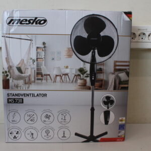 SALE OUT. Mesko | Fan | MS 7311 | Stand Fan | DAMAGED PACKAGING, SCRATCHED, BENT SUPPORT | Black | Diameter 40 cm | Number of speeds 3 | Oscillation | 45 W