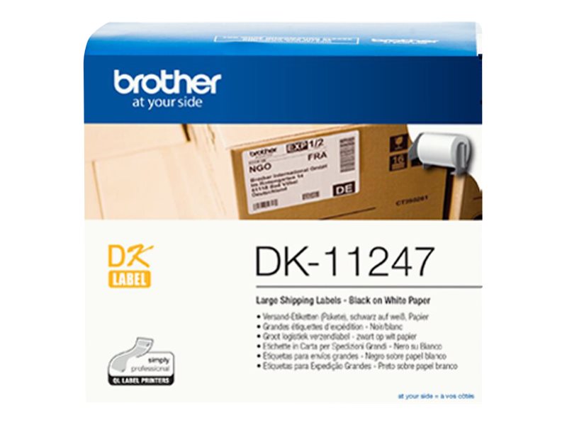 Brother | DK-11247 | Black on White | 180 labels per roll | 10.3 x 16.4 cm - Image 7