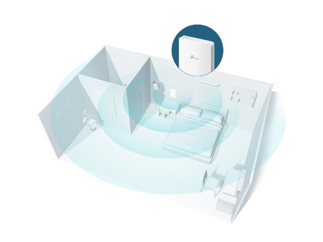 TP-LINK | AX1800 Wall-Plate Dual-Band Wi-Fi 6 Access Point | EAP615-Wall | 802.11ax | 10/100/1000 Mbit/s | Ethernet LAN (RJ-45) ports 4 | MU-MiMO Yes | PoE out - Image 7