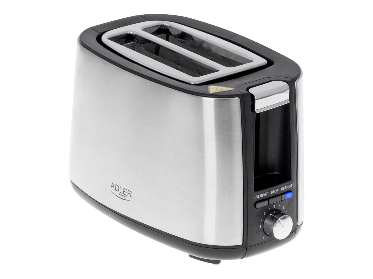Adler | Toaster | AD 3214 | Power 750 W | Number of slots 2 | Housing material Stainless steel | Silver - Image 7
