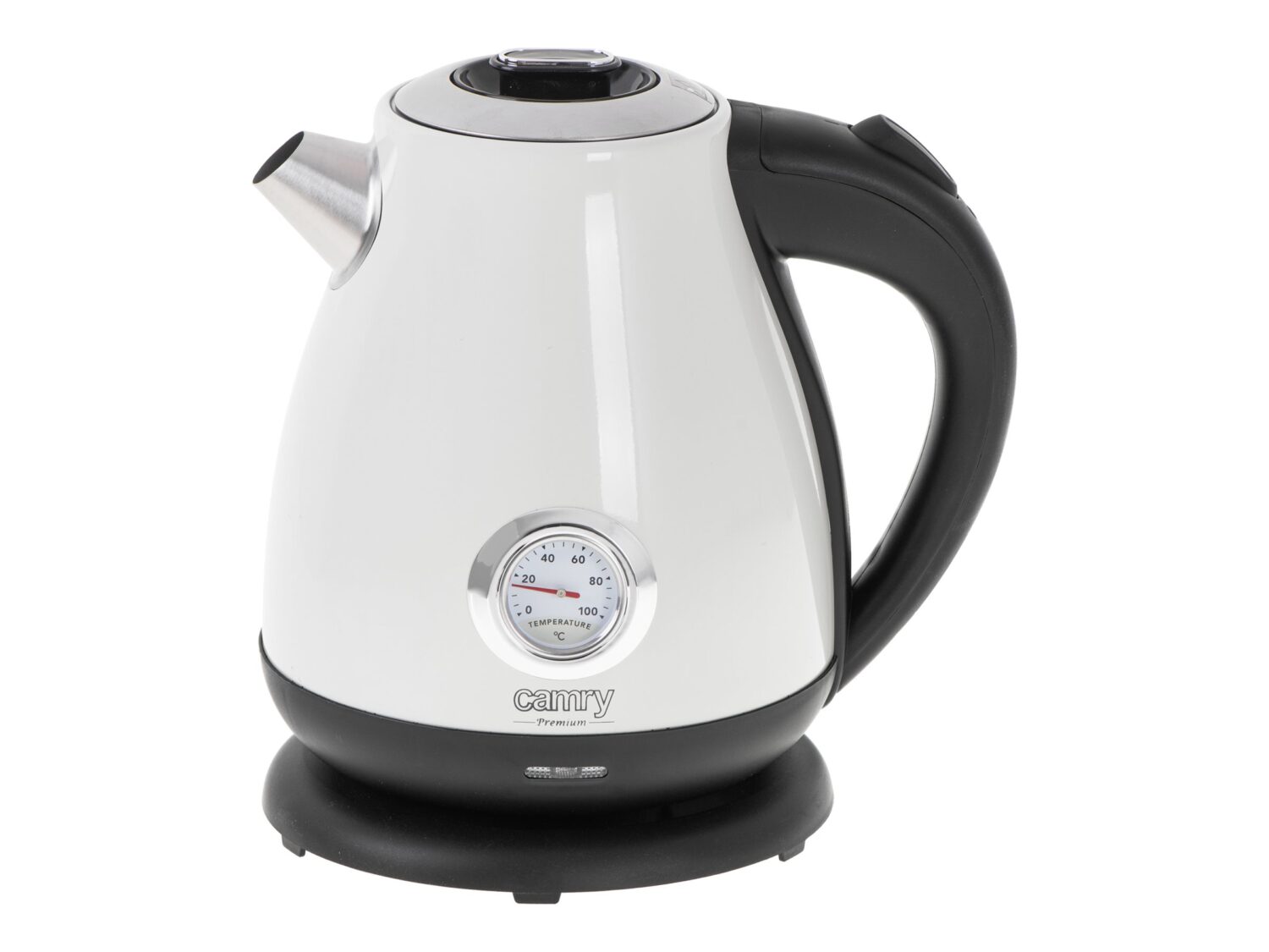 Camry | Kettle with a thermometer | CR 1344 | Electric | 2200 W | 1.7 L | Stainless steel | 360° rotational base | White - Image 7
