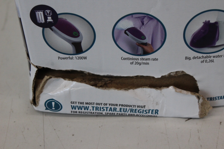 SALE OUT. Tristar | Garment Steamer | ST-8916 | Handheld | 1200 W | 0.26 L | 20 g/min | Purple | DAMAGED PACKAGING - Image 2