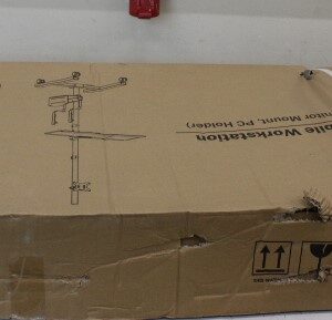 Mobile workstation with individual height adjustment | DA-90374 | Monitor Mount, PC Holder | 17-32 " | Black