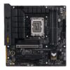 Asus | TUF GAMING B760M-PLUS D4 | Processor family Intel | Processor socket  LGA1700 | DDR4 DIMM | Memory slots 4 | Supported hard disk drive interfaces 	SATA, M.2 | Number of SATA connectors 4 | Chipset  Intel B760 | mATX