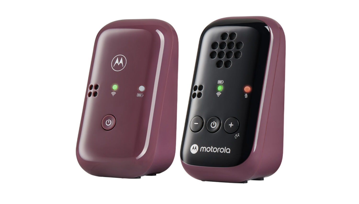 Motorola | Travel Audio Baby Monitor | PIP12 | Crystal-clear HD sound; 10 hours of battery life; The portable, magnetic design powers off the units automatically | Burgundy - Image 2