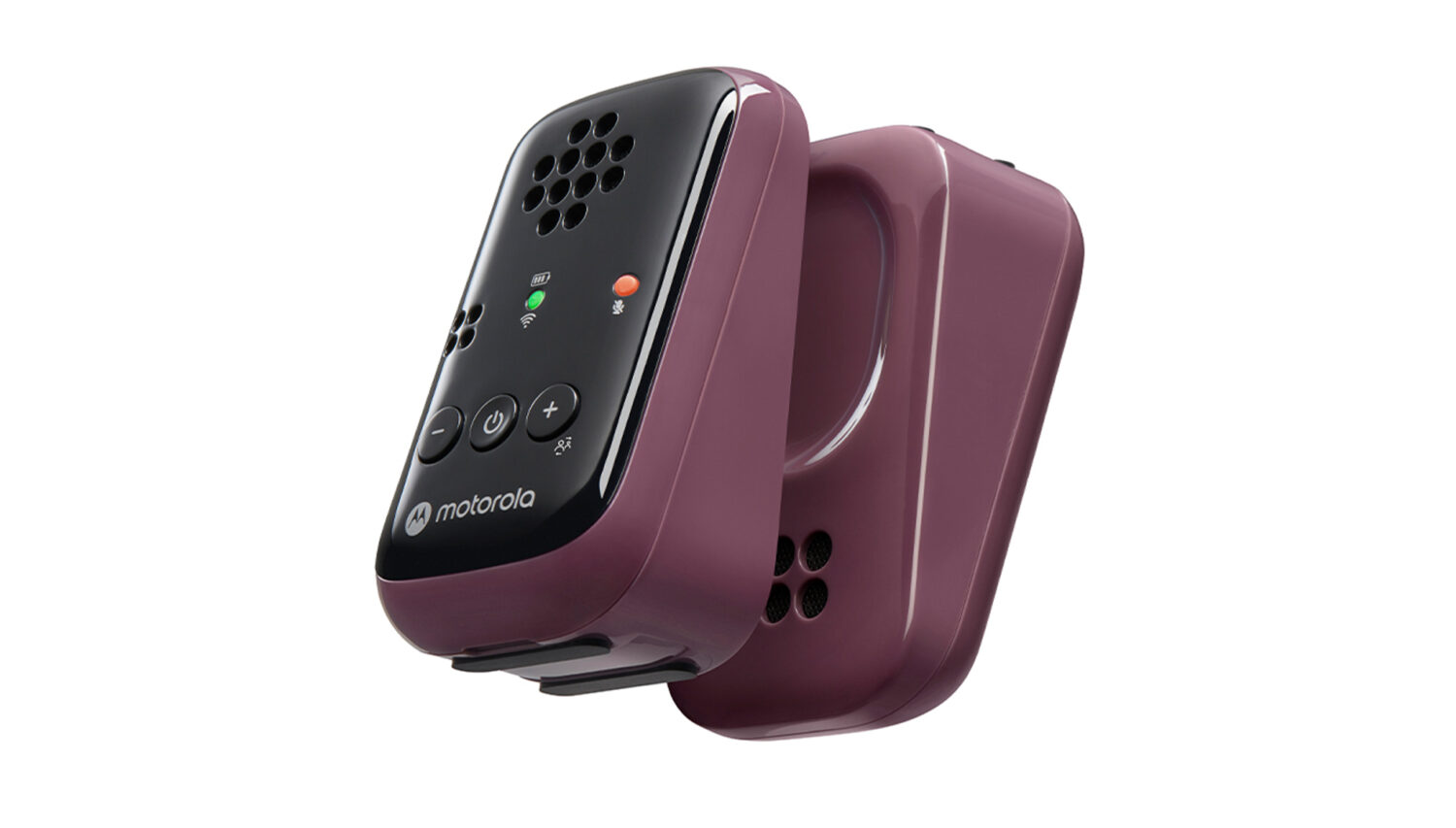 Motorola | Travel Audio Baby Monitor | PIP12 | Crystal-clear HD sound; 10 hours of battery life; The portable, magnetic design powers off the units automatically | Burgundy - Image 3