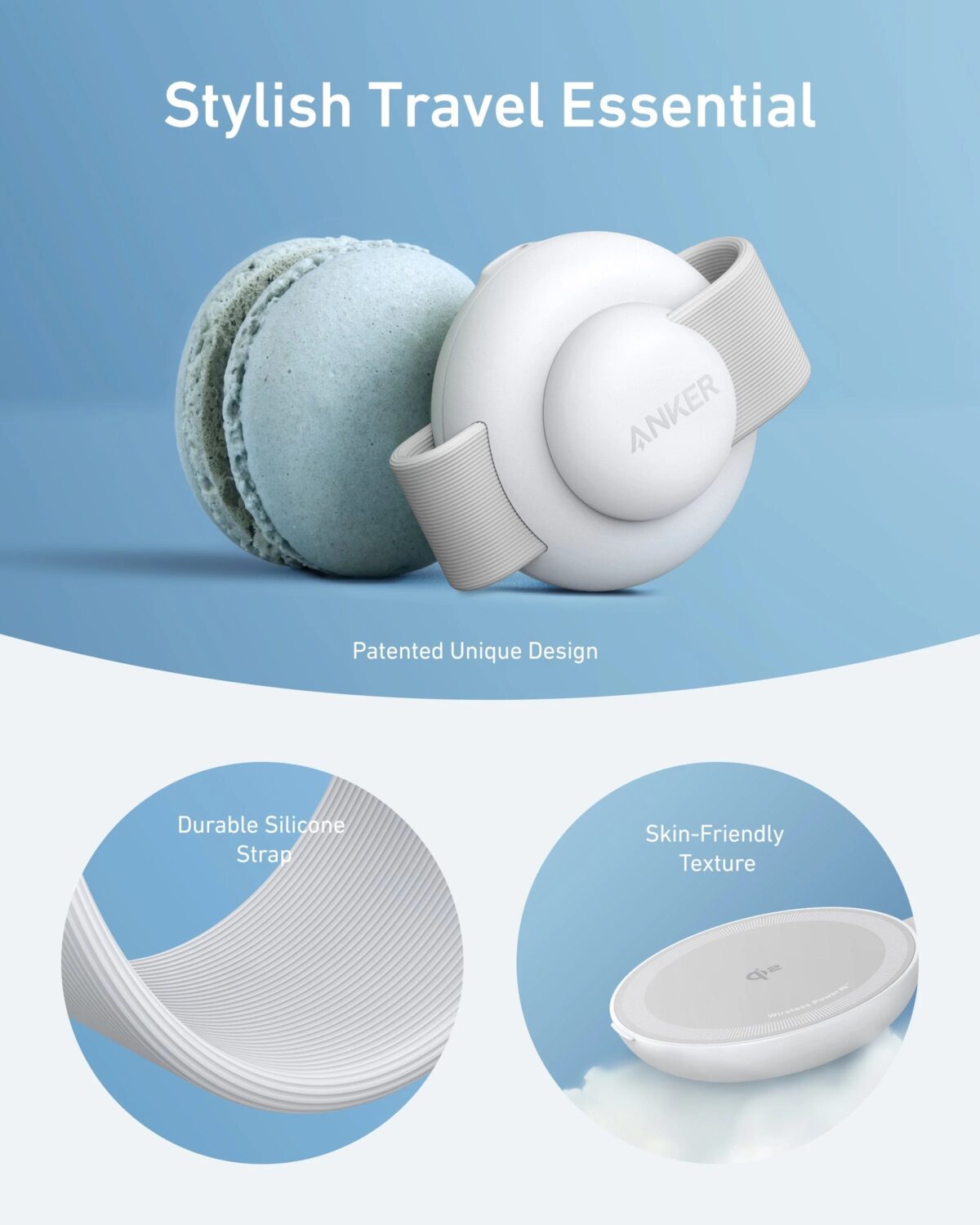 Anker MagGo Wireless Charging Station (3-in-1, Foldable Pad), White - Image 3