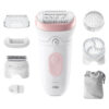 Braun | Epilator | Silk-épil Series 7 7-060 | Operating time (max) 40 min | Number of power levels 1 | Wet & Dry | White/Pink