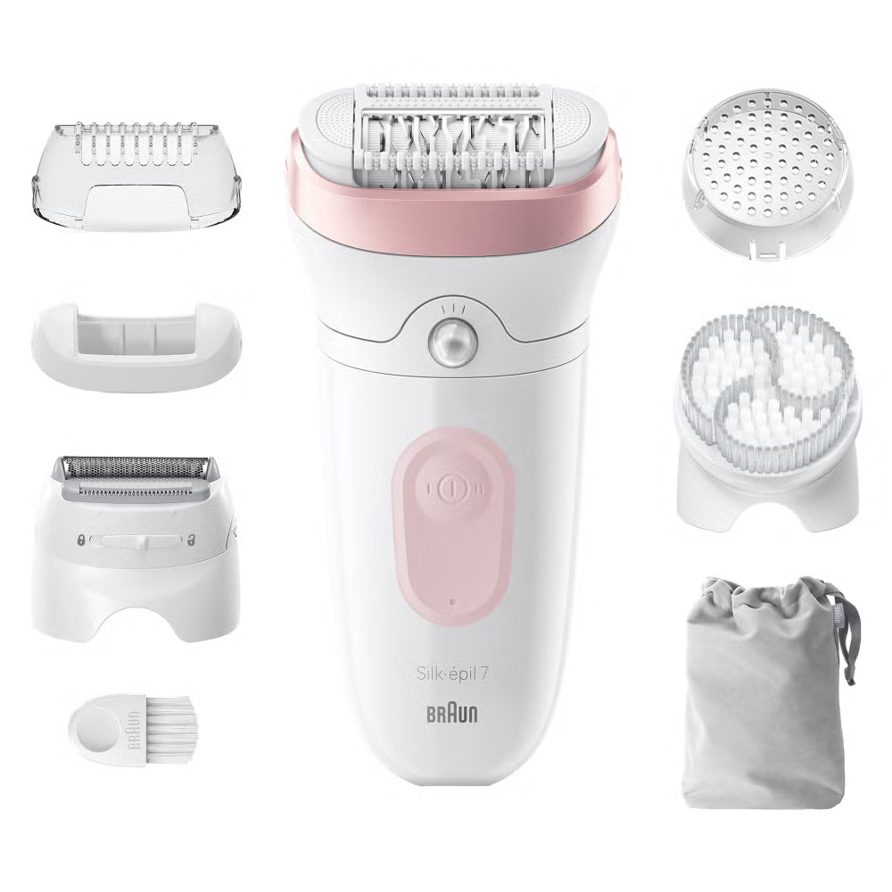 Braun | Epilator | Silk-épil Series 7 7-060 | Operating time (max) 40 min | Number of power levels 1 | Wet & Dry | White/Pink